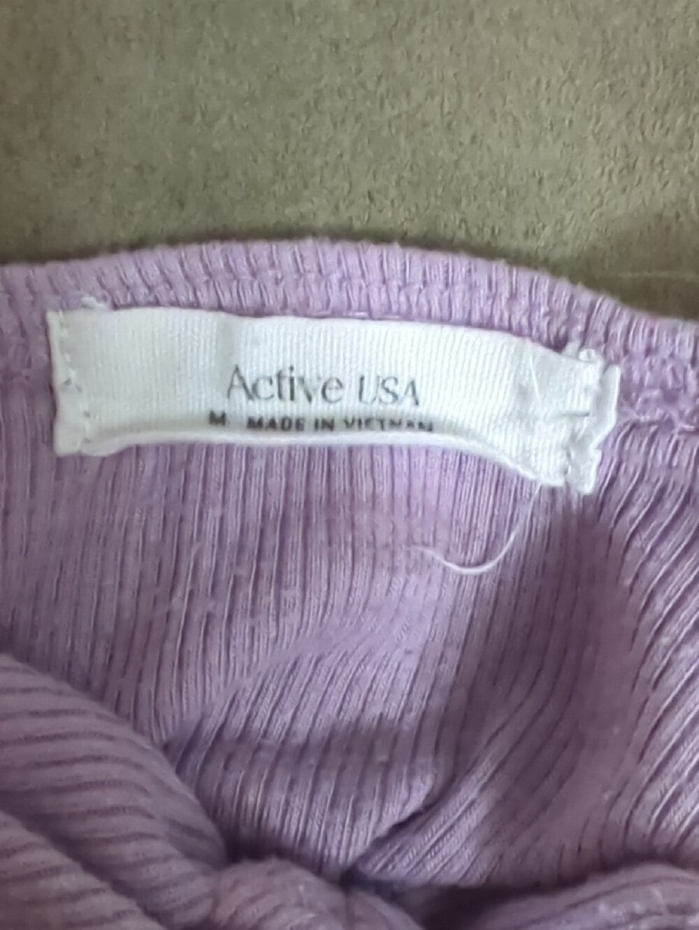 Active USA Lavender Ribbed Cropped Tank - Picture 3 of 3